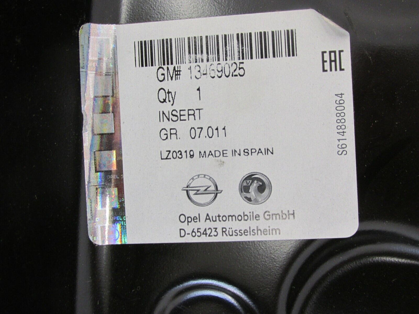 Neu original Opel Einsatz Blech 13469025