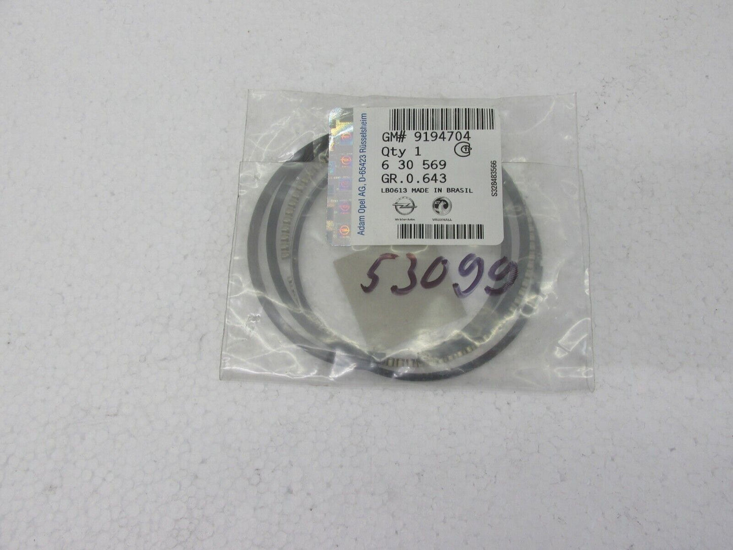 original Opel Satz Kolbenringe Ersatzteile 9194704