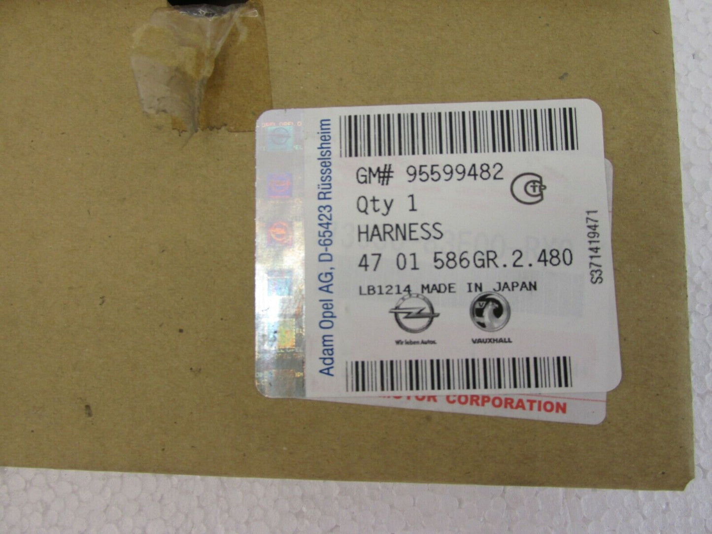 original Opel Kabelsatz Reparatur Kabel Ersatzteile 95599482