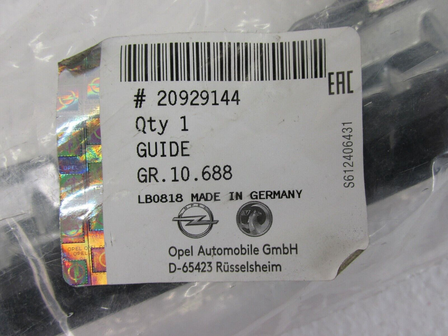 Neu original Opel SCHEIB FUEHRUNG 20929144