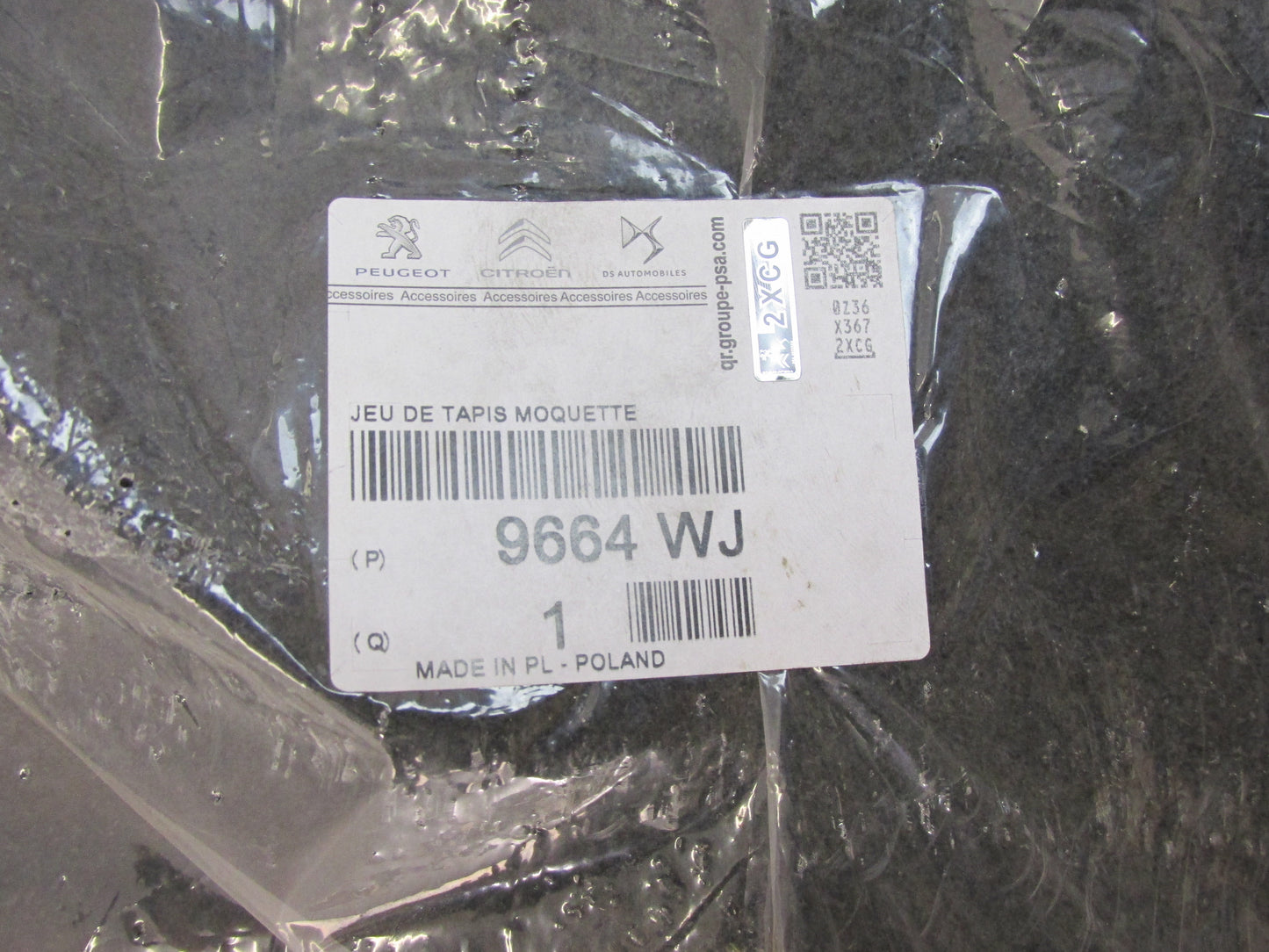 Original Peugeot Fußmattensatz 9664WJ